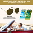 thumbnail image 2 of proSPORT Aviator Bifocal Sunglass Reader Men Women Gold Frame Brown Lens, 2 of 5