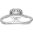 thumbnail image 6 of 14K White Gold 14Kw Heart Halo Diamond Semi-Mount Engagement Ring (Size 7) Made In India rm2048e-025-waa, 6 of 6