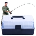 thumbnail image 4 of Caja Aparejos Pesca Señuelos 3 Capas Gran Capacidad para Al Aire Libre, 4 of 9