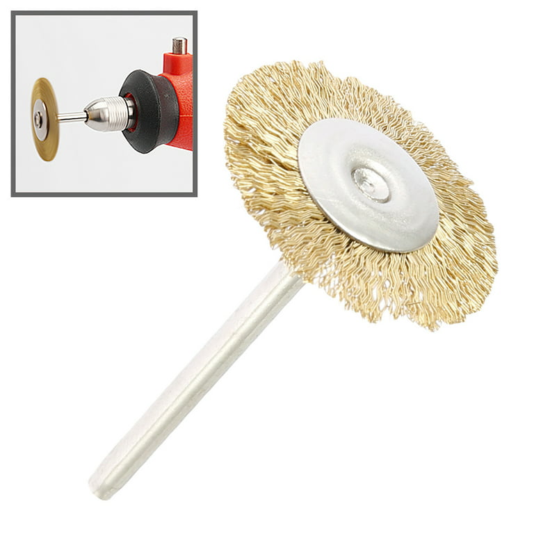Pluokvzr Brass Wire Brush Wire Wheel Brushes Die Grinder Rotary Electric  Tool for Engraver 