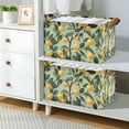 thumbnail image 2 of Yayeee Foldable Storage Basket for Shelves with Handles Waterproof Cloth Bins, Orange Tree, 2 of 7