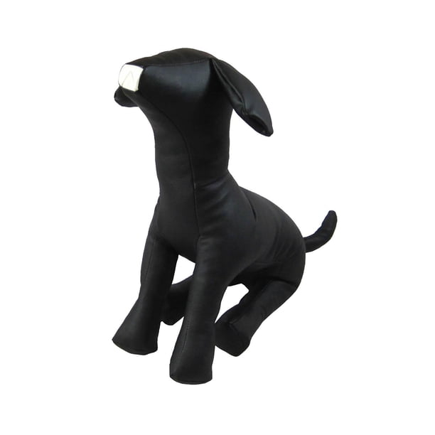 Maniquí de cuero PU para perros, colgador de exhibición de ropa suave grande para mascotas, modelos de perros, Juguetes Talla L Negro jinwen Maniquí de perros