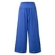 thumbnail image 5 of Pantalones de mujer, pantalones de pierna ancha, pantalones sueltos de cintura alta Irfora Azul/Grande, 5 of 7