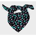thumbnail image 3 of Bimba Black Snowman & Tree Christmas Printed Pure Silk Scarf Neck Wrap Summer Hair Bandanas For Women 40 x 40 Inches, 3 of 6