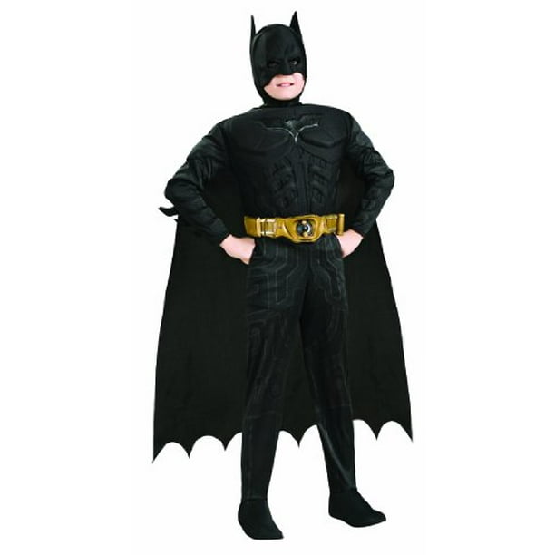 Costume de Batman de Coffre de Muscle de Luxe de Batman Dark Knight Rises avec Masque / Casque et Cape - Grand