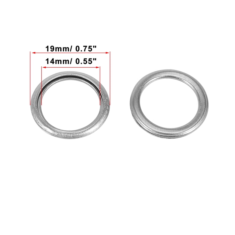 20 Pack Of M14 Aluminum Oil Drain Plug Crush Washers / Seal Rings - VOTEX Brand