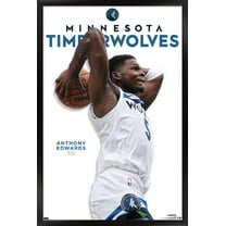 NBA Minnesota Timberwolves - Anthony Edwards Feature Series 24 Wall Poster, 14.725" x 22.375" Framed