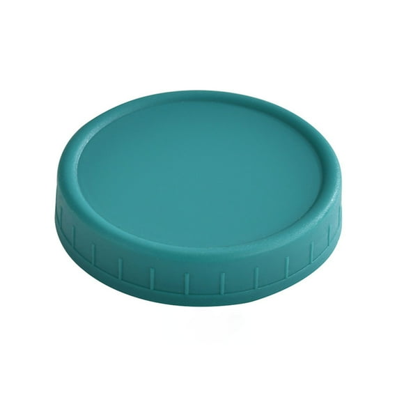 Flash Deals 1PC Wide Mouth Plastic Mason Jar Lids Unlined White Ribbed Lids 86mm
