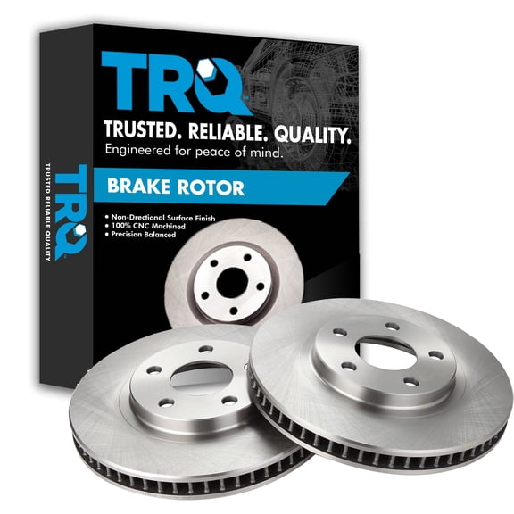 TRQ Front Disc Brake Rotor Pair Set for Aurora / Bonneville / Camaro / Deville / Eldorado / Firebird / Impala / Intrigue / LeSabre / Monte Carlo / Park Avenue / Riviera / Seville