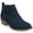 Blue, variant on Womens Rimi Pull On Stacked Heel Booties, Widths Available