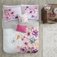 thumbnail image 2 of King Cal King Floral Comforter Set Pink Polyester Antimicrobial Hypoallergenic Bedding Set, 2 of 14