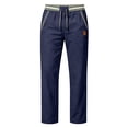 thumbnail image 5 of Maplenight Womens Cotton Linen Pants with Pockets Casual Elastic Waist Drawstring Straight Leg Pants Summer Lounge Travel Beach Trousers, 5 of 5