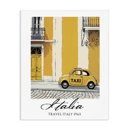 Stupell Industries Travel Italia Taxi Canvas Wall Art, design by Annabelle Hall