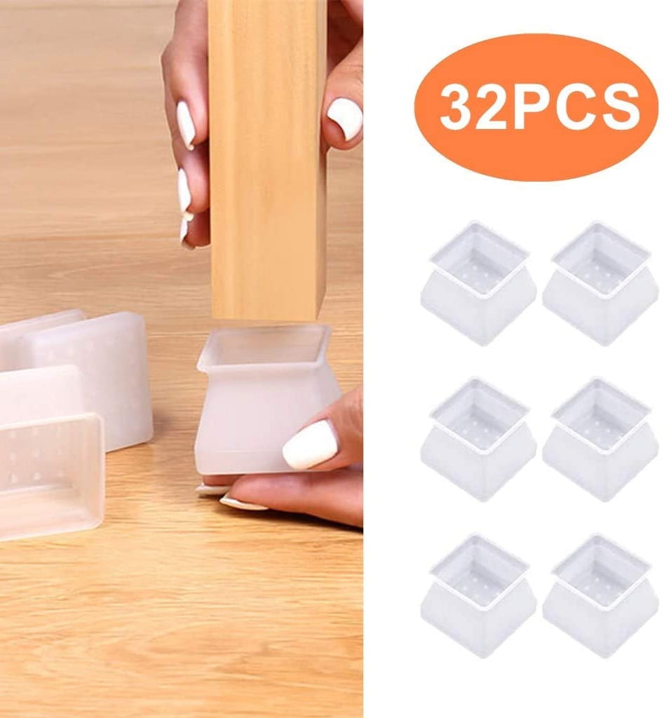 32pcs Silicone Table Chair Leg Protection Cover Furniture Feet Pad Cap Protector 