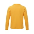 thumbnail image 2 of Yhong Kids Boys Girls Solid Color Thermal Underwear Tops Turtleneck Baselayer Warm T-Shirt Long Yellow 140, 2 of 7