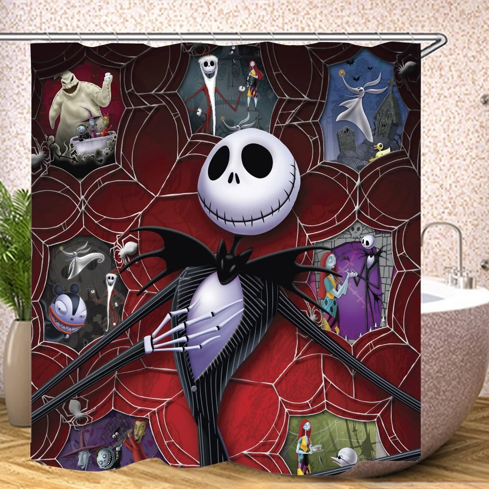 Shower Curtain The Nightmare Before Christmas Bathroom Decor Jack and