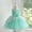 Green, variant on Girls Princess Dress, Floral Bow Sequin Mesh Sleeveless Wedding Birthday Party Dress Green 1T 90cm