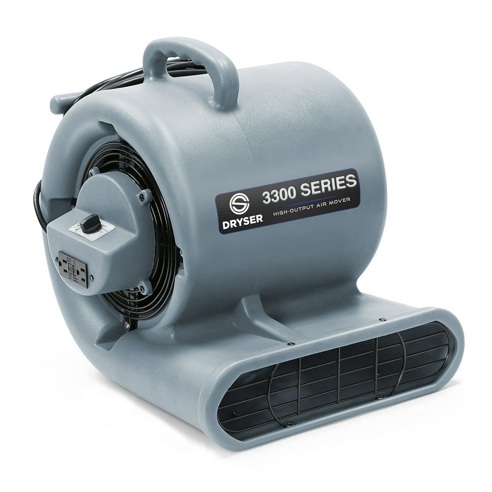 Dryser Air Mover Carpet Dryer 3 Speed 1/3 HP Industrial Floor Fan with