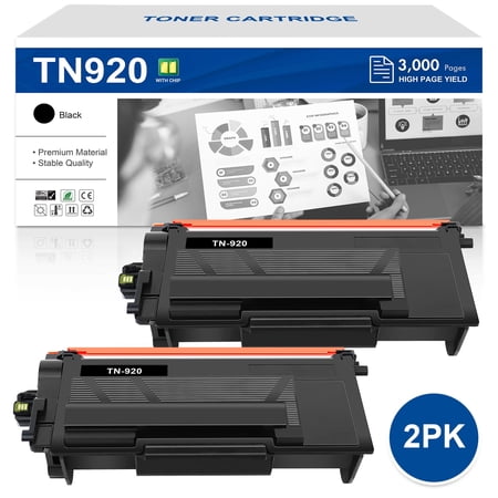 TN920 TN920XL Toner Cartridge Black HL-L6210DW with Chip Compatible for Brother TN-920XL TN-920 TN920XXL for HL-L6210DW HL-L6210DWT HL-L5210DN HL-L5210DW HL-L5210DWT Printer High Yield 2 Pack