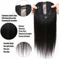 thumbnail image 4 of Benehair 100% Real Remy Human Hair Extensions Clip In Topper Toupee Hairpiece Silk Base for Women Hair Loss 12cm*10cm US, 4 of 12