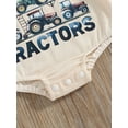 thumbnail image 6 of Infant Baby Boys Girls Farm Outfit Tractor Print Romper Short Sleeve Oversized T-shirt Bodysuit Summer Clothes, 6 of 7