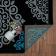 thumbnail image 7 of Luxe Weavers Floral Medallion Turquoise 8x10 Oriental Area Rug, Indoor Carpet, 7 of 7