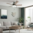 thumbnail image 2 of Prominence Home Canoe Ridge 52" Bronze Farmhouse Ceiling Fan with 5 Blades, Linen Drum Shade, Remote & Reverse Airflow, 2 of 17