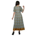 thumbnail image 3 of Moomaya Robe Plissée Imprimée Tunique à Manches au Coude Tenue d'Été Kurti pour Femmes, 3 of 5