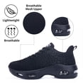thumbnail image 6 of BROYON Womens Walking Shoes Slip on Air Running Shoes Fashion Sneakers Casual Fitness Gym Jogging Workout Ladies Nursing Work Easy Put On Athletic Black Size 6, 6 of 9