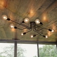 thumbnail image 4 of Lámpara de techo 8 luces E27 vintage industrial, Edison 8 cabezas metal hierro vintage lámparas industriales retro lámpara colgante comedor hotel dormitorio hogar accesorios de iluminación, 4 of 5