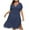 Navy, variant on Women's Plus Size Tassel Coverups Casual Solid V Neck Short Sleeve Beach Cover Up Dresses Comfy High Waisted Split Thigh Swimwear Dresses