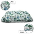 thumbnail image 3 of Watercolor Pet Bed, Seaweed Splashes Underwater Fauna Starfish Jellyfish, Chew Resistant Pad for Dogs and Cats Cushion with Removable Cover, 24" x 39", Seafoam Deep Sky Blue, by Ambesonne, 3 of 4