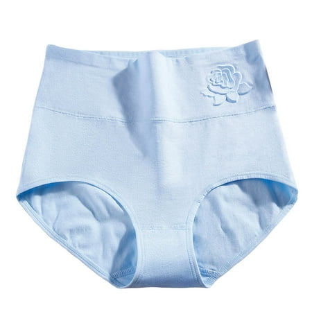Huesdet Womens Seamless Underpant - No-Show Full-Coverage Comfort - Stretchy High Cut Panties for Everyday Wear(Blue L)