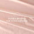 thumbnail image 4 of Noble Linens 4 Piece Solid Microfiber Bed Sheet Set, Blush, King, 4 of 11