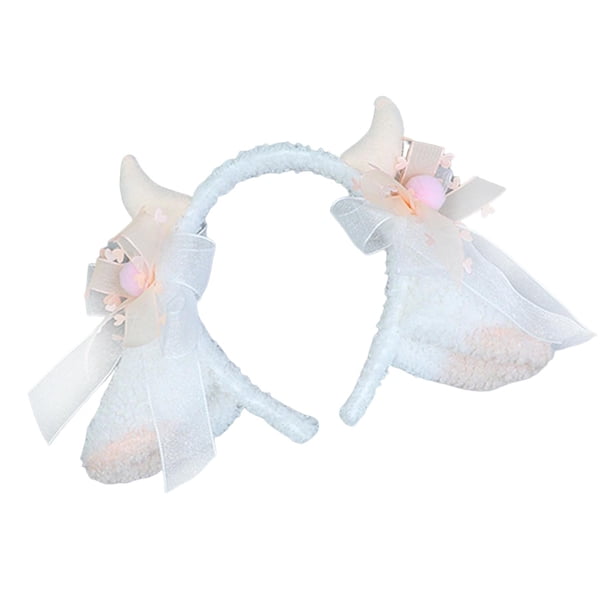 Diadema con orejas de oveja Zulema Sombreros de Cosplay Beige