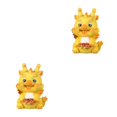 thumbnail image 1 of Yuarrent La decoración del dragón amarillo infunde poder y la decoración del dragón misterioso en el hogar agrega encanto al hogar Dragón Amarillo Pequeño dragón seguro 2Conjunto, 1 of 6