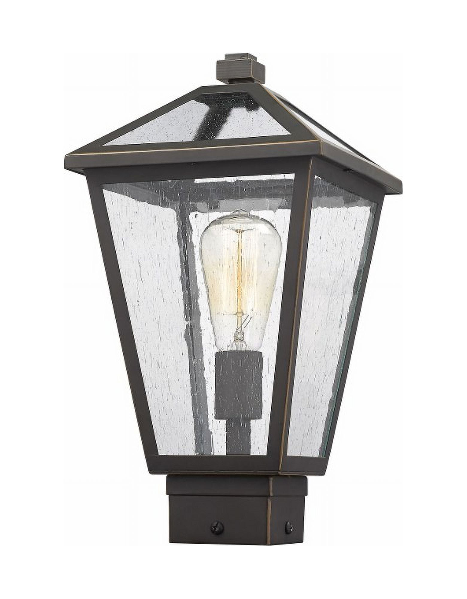 Z-Lite 579PHMS-ORB Talbot Outdoor Post Mount Fixture, Rubbed Bronze - 15 x 8.25 x 8.25 in.