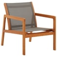 thumbnail image 2 of vidaXL Patio Lounge Chair Garden Chair Solid Wood Eucalyptus and Textilene, 2 of 14
