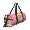 thumbnail image 3 of Gaeub A Funny Cat Lightweight Travel Cylinder Bag Gym Tote Bag Sports Training Duffle Bag with Pockets and Straps, 3 of 8