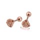 thumbnail image 3 of Pendientes de circonio Qarigey para hombre y mujer oro 3mm 1 Uds, 3 of 6
