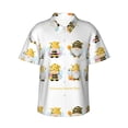 thumbnail image 1 of Fotbe Gnomes Honey Bee Camisa Hawaiana para Hombre Unisex – Camisa Casual de Verano con Botones de Manga Corta de Algodón y Lino,Medium, 1 of 7