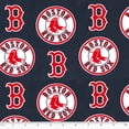 thumbnail image 2 of Boston Red Sox 58" 100% Cotton Logo Sports Sewing & Craft Fabric 10 yd By the Bolt, Blue, Red and White, 2 of 4
