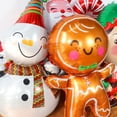 thumbnail image 4 of Globo navideño de aluminio con forma de alce, muñeco de nieve, Papá Noel, hombre de jengibre, árbol de Navidad, copo de nieve, decoración navideña 2022, 4 of 5