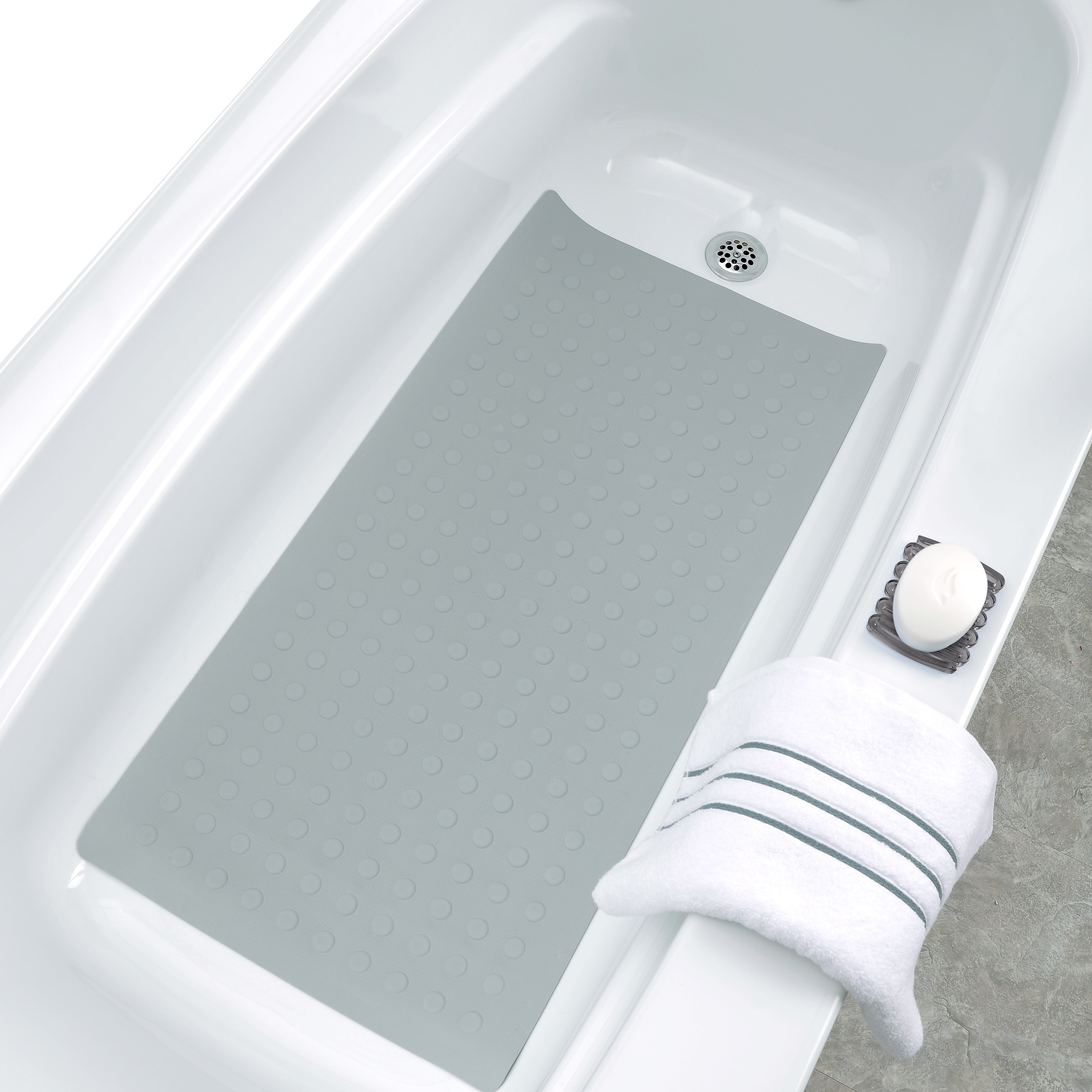 SlipX Solutions Extra Long Rubber Bath Safety Mat