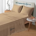 thumbnail image 2 of 800 Thread Count 4 Piece Quality Sheet Set 18 Inch DeepPocket 100% Egyptian Cotton Color Taupe Stripe Size King, 2 of 6