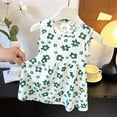 thumbnail image 5 of Coerni Kids Girls Floral Dress Sleeveless Crewneck Summer Dresses Flare A Line Sundress Cotton Vest Dress Overalls Dresses, 5 of 5