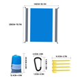thumbnail image 3 of CxhicLuv Large Beach Blanket 79×56 Inch – Sandproof, Waterproof, Foldable Polyester Mat with Storage Bag – Ideal for Picnics, Beach Trips, Perfect for Families, Outdoor Gatherings, Blue, 3 of 4