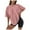 Pink, variant on FINALGANG Women Elegant T-Shirt Solid Color O-Neck Half Sleeve Plus Size Tshirts Skin Friendly Relaxed Fit Activewear