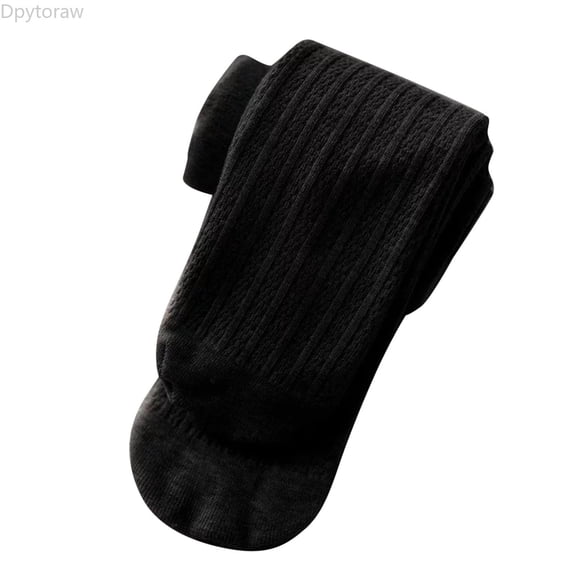 Dpytoraw Toddler Kids Baby Girls Cotton Fleece Lined Warm Full Leggings Knitted Pantihose Stretchy Basic Full Length Pants Pantyhose For Winter Stocking Girls Leggings Size 2-4 Years