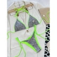 thumbnail image 6 of Fesfesfes Women Bikini Set Bronzing Swimwear High Waist Bikinis Tie Thong Swimsuit Halter Neck Beachwear, 6 of 8